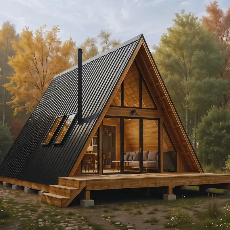 A-Frame Cabin front view