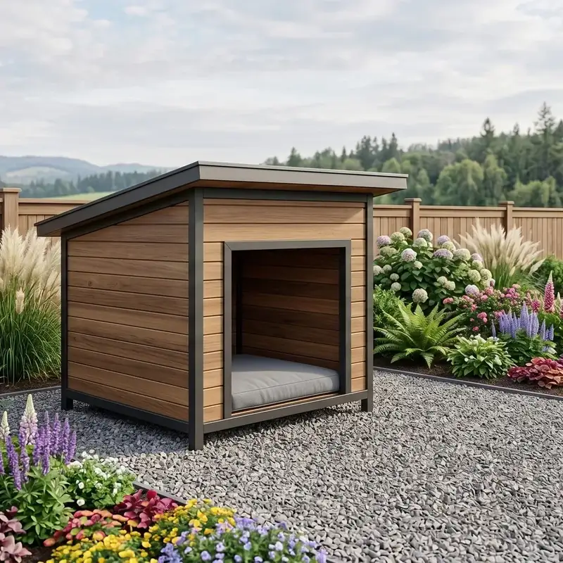 Modern Dog House front